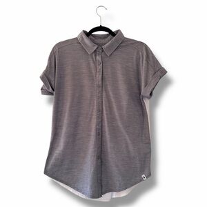 Smartwool Gray Everyday Exploration Button Down Shirt Merino Wool Blend Medium